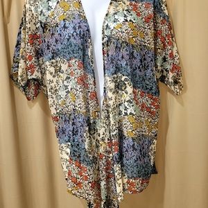 CURE Floral kimono/loose cover up, Size Large.